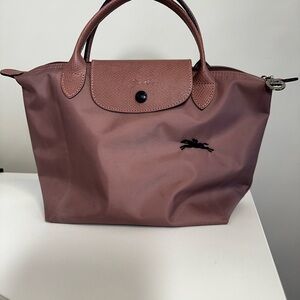 Longchamp Le Pliage Club Tote - Antique Pink with Navy Trim‼️‼️